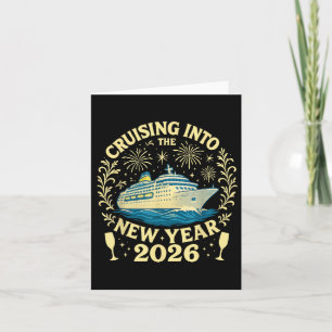 Cruising Into The New Year 2026 Happy New Year 202 Card