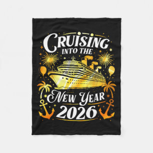 Cruising Into The New Year 2026 Happy New Year Fam Fleece Blanket