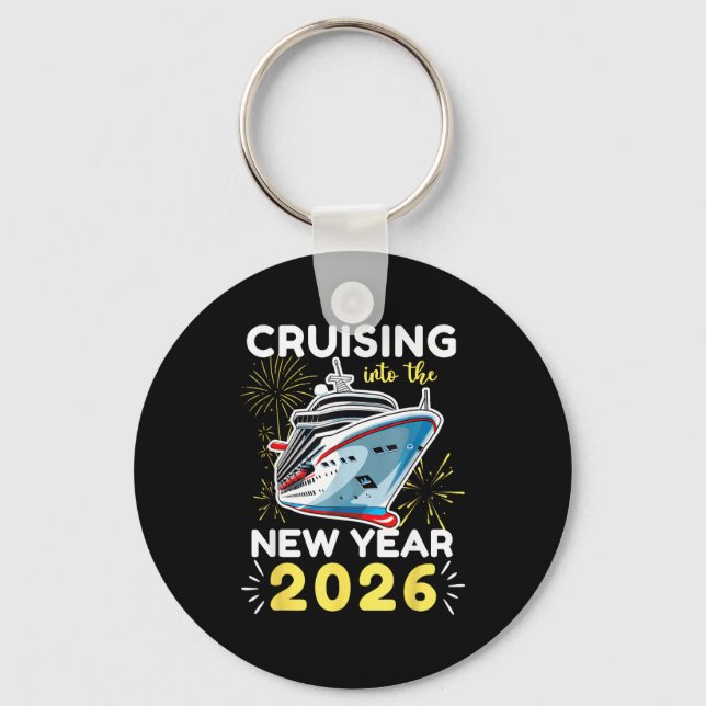 Cruising Into The New Year 2026  Key Ring (Front)