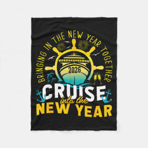Cruising Into The New Year 2026 Matching Family Cr Fleece Blanket