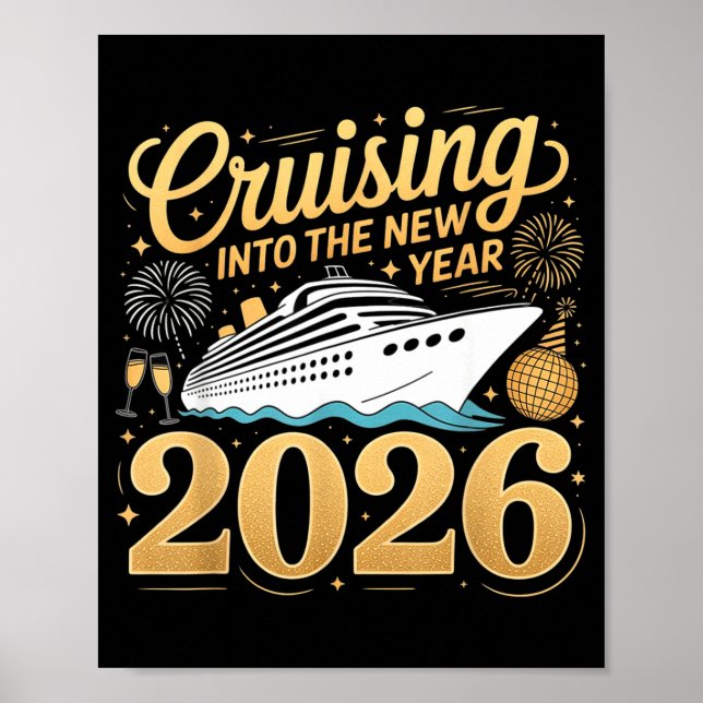 Cruising Into The New Year 2026 Matching Family Cr Poster (Front)