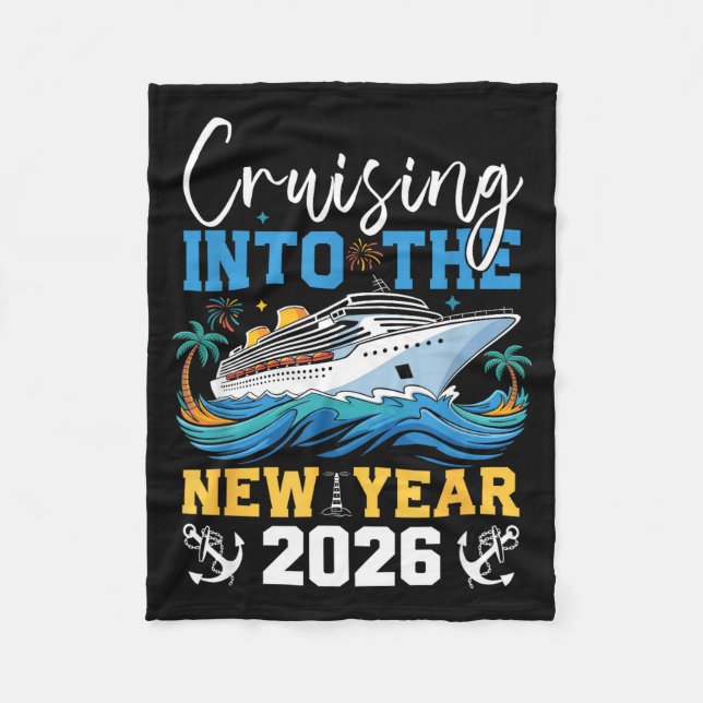 Cruising Into The New Year 2026 Matching Family Ho Fleece Blanket (Front)