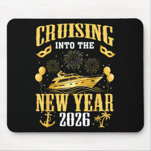 Cruising Into The New Year 2026 New Year Eve Famil Mouse Pad