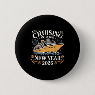 Cruising Into The New Year 2026 Party Vacation Tee 6 Cm Round Badge