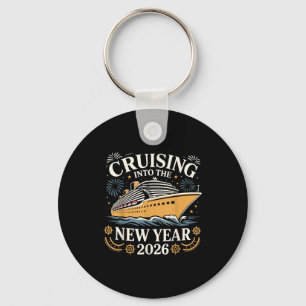 Cruising Into The New Year 2026 Party Vacation Tee Key Ring
