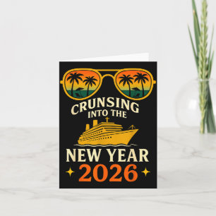 Cruising Into The New Year 2026 Retro Sunset Cruis Card