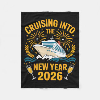 Cruising Into The New Year 2026 Sea Lovers Celebra Fleece Blanket