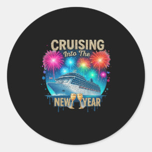 Cruising Into The New Year 2026 Sunset Cruise Vaca Classic Round Sticker