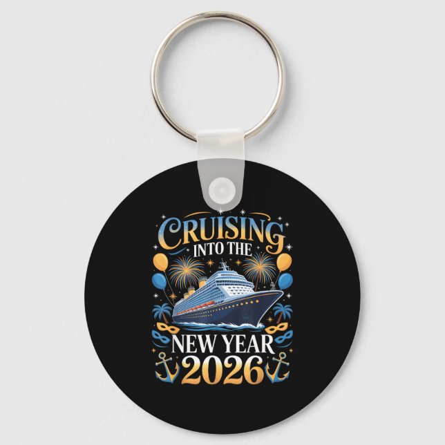 Cruising Into The New Year 2026 Vacation Design  Key Ring (Front)