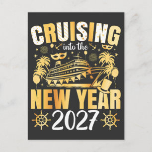 Cruising into the New Year 2027 Postcard