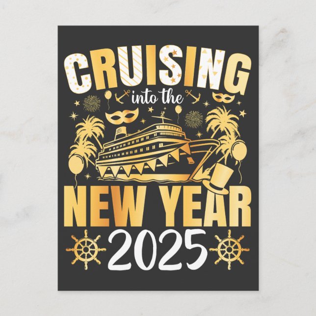 Cruising Into the New Year Cruise 2025 Postcard (Front)