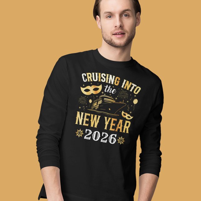 Cruising into the New Year Gold Ship T-Shirt (Creator Uploaded)