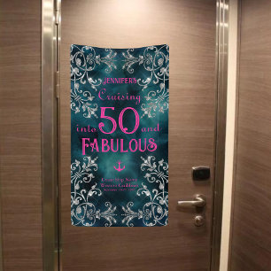 Cruising into XX and Fabulous Birthday Cruise Door Banner
