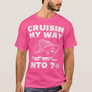Cruising My Way Into 70 Funny Boat Captain 70th Bi T-Shirt