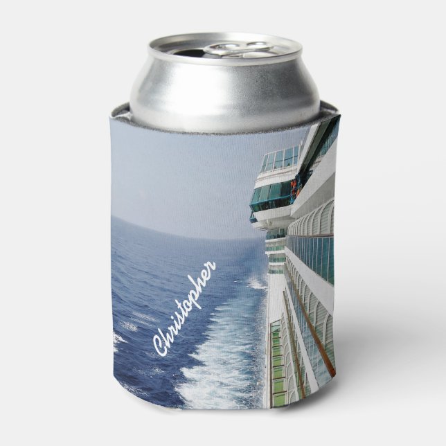 Cruising on Balcony Row Personalised Can Cooler (Can Front)