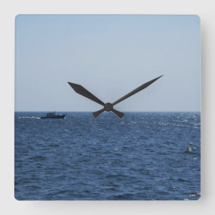 Cruising on the Lake Square Wall Clock