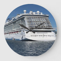 Cruising On The Norwegian Bliss Large Clock