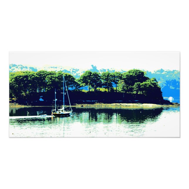 cruising sailboat photo print (Front)