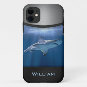 Cruising Shark with name Case-Mate iPhone Case