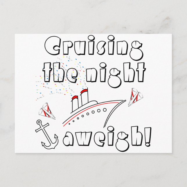 Cruising the Night Aweigh Postcard (Front)