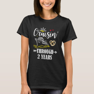 Cruising Through 2 Years 2nd Anniversary Couple Cr T-Shirt