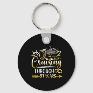 Cruising Through 57 Years 57th Anniversary Cruise  Key Ring