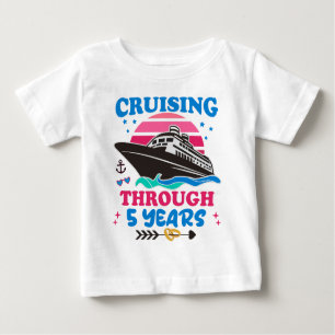 Cruising Through 5 Years Wedding Baby T-Shirt