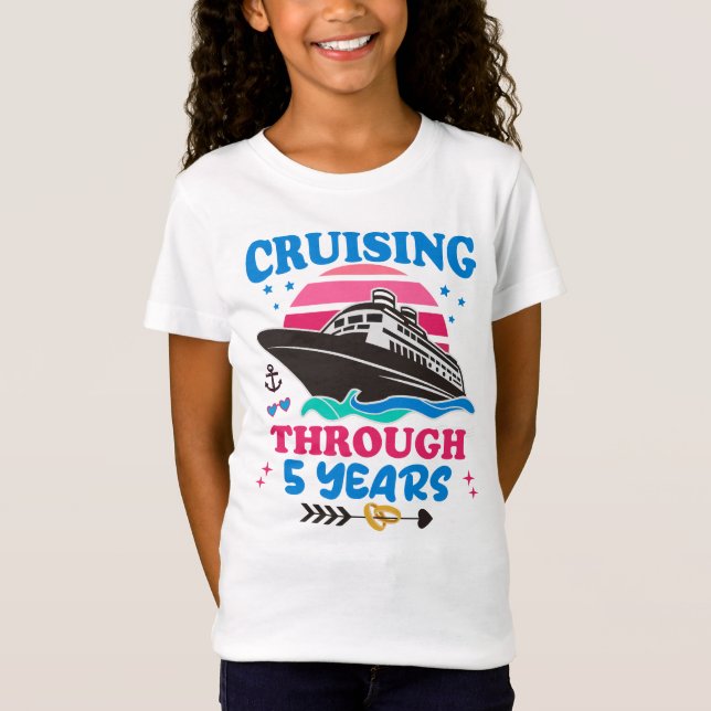 Cruising Through 5 Years Wedding T-Shirt (Front)
