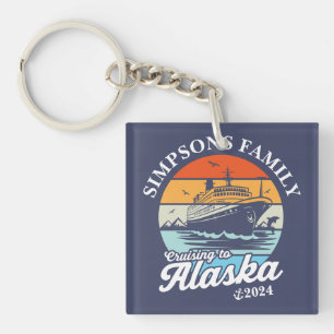 Cruising to Alaska Custom Family Matching Group  Key Ring