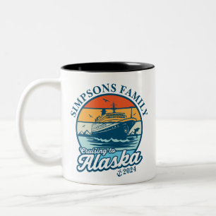 Cruising to Alaska Custom Family Matching Group  Two-Tone Coffee Mug