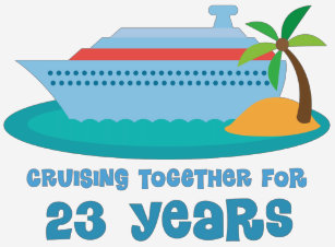 23 Year Anniversary Gifts On Zazzle Nz Cruising Together For 23 Years Anniversary Gift T Shirt