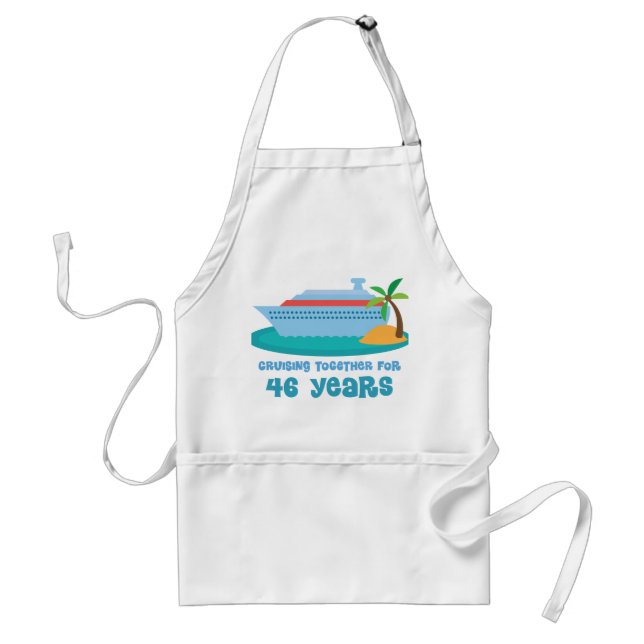 Cruising Together For 46 Years Anniversary Gift Standard Apron (Front)