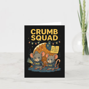Crumb Squad Funny Cookie Mouse Christmas Design  Card