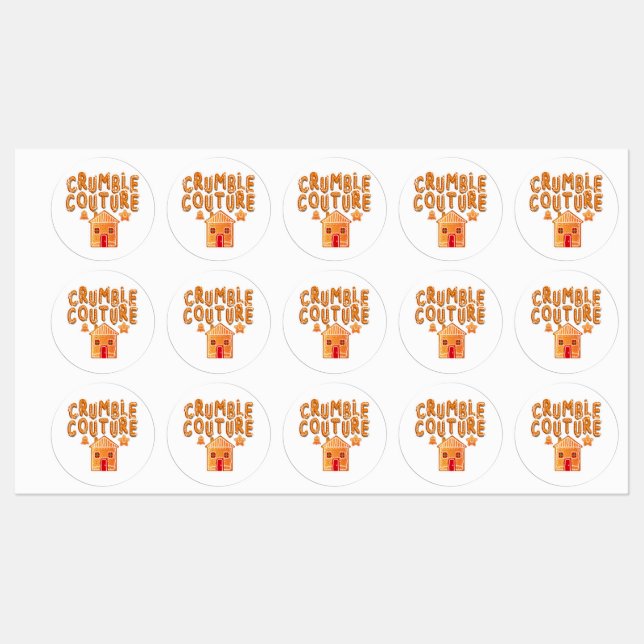 Crumble Couture Gingerbread Holiday Stickers (Sheet)