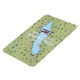 Crummock Water, lake district map travel poster Magnet