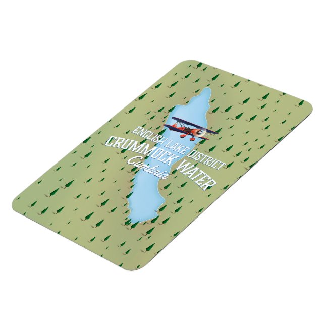 Crummock Water, lake district map travel poster Magnet (Left Side)
