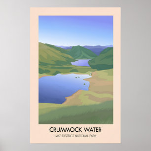 Crummock Water Lake District Travel Poster