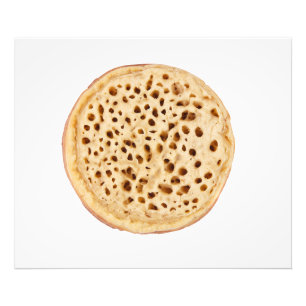Crumpet on white photo print