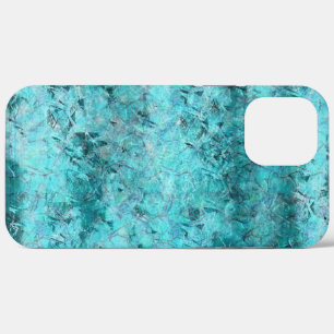 Crumpled blue neon paper iPhone 12 pro max case