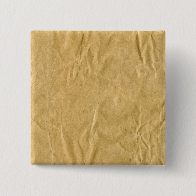 Crumpled Cardboard Texture 15 Cm Square Badge (Front)