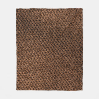 Crumpled Fabric: Dark Brown Elegance Fleece Blanket