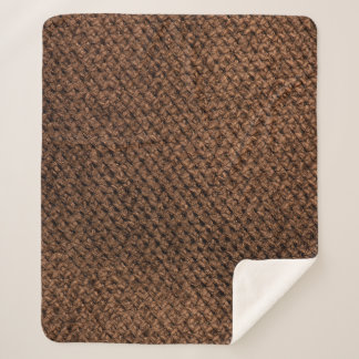 Crumpled Fabric: Dark Brown Elegance Sherpa Blanket