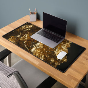 Crumpled Gold Depth Desk Mat