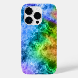 Crumpled Peacock Blue Texture Case-Mate iPhone 14 Pro Case