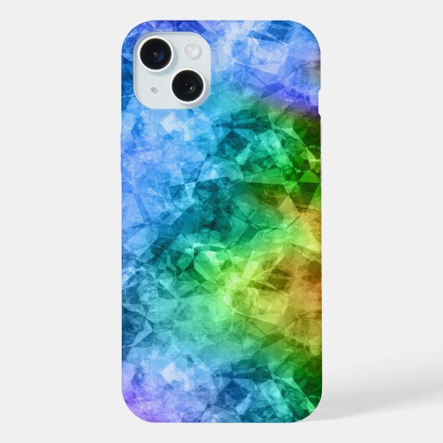 Crumpled Peacock Blue Texture iPhone Case (Back)