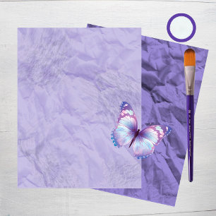 Crumpled Purple Scrapbook Paper