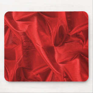 Crumpled Red Lame' Metallic Fabric Photo Mouse Pad