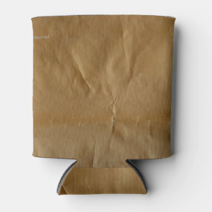 Crumpled red paper: grungy background. can cooler