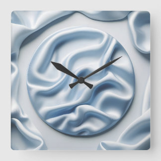 crumpled satin square wall clock