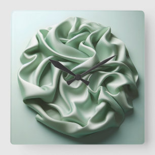 crumpled satin square wall clock